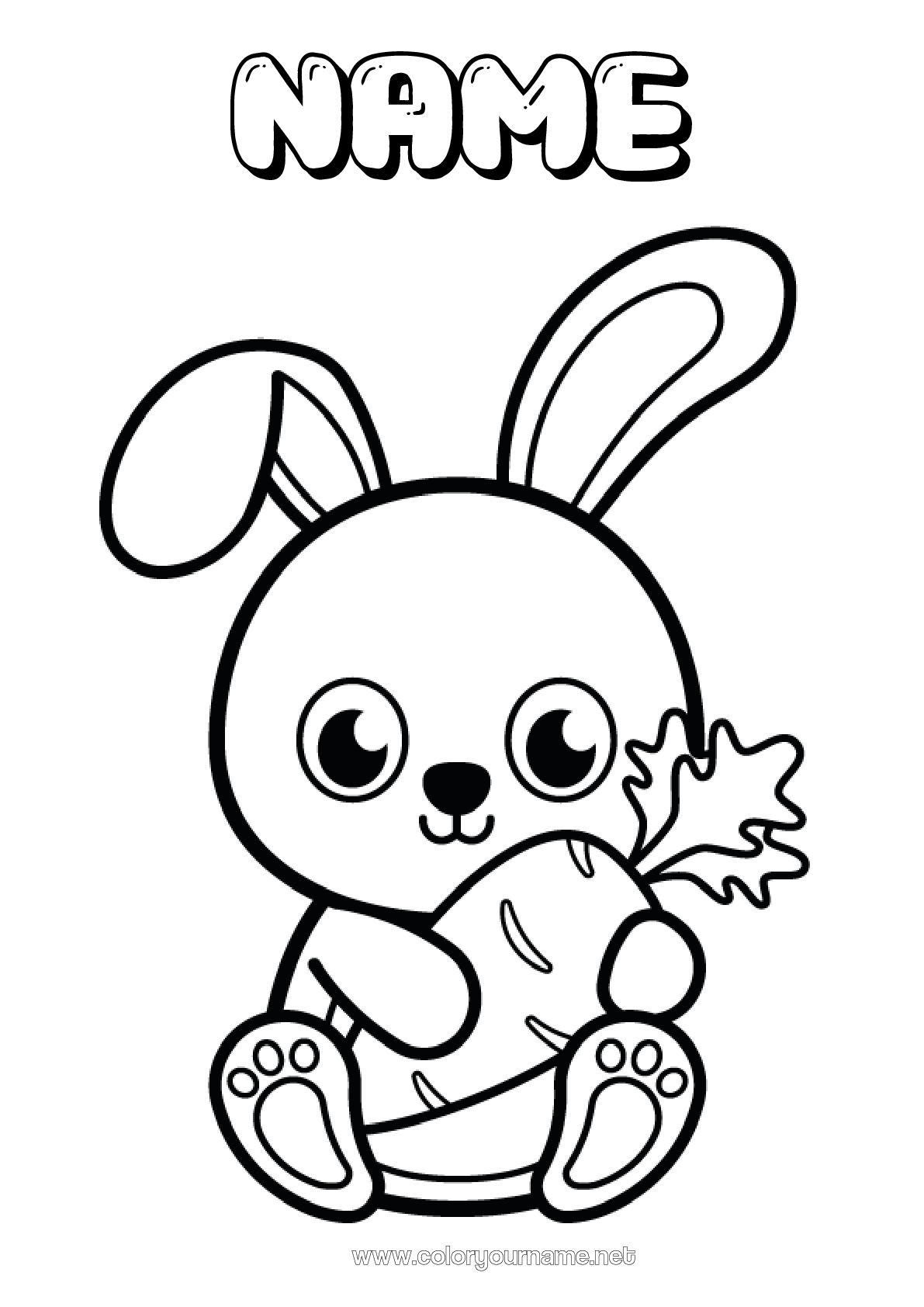 Coloring Page No 1633 Cute Bunny Animal Coloring Page No 1633 Cute Bunny Animal
