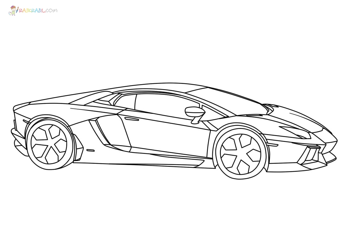 lamborghini race car coloring page