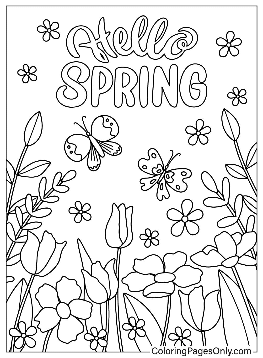 spring coloring pages downloadable