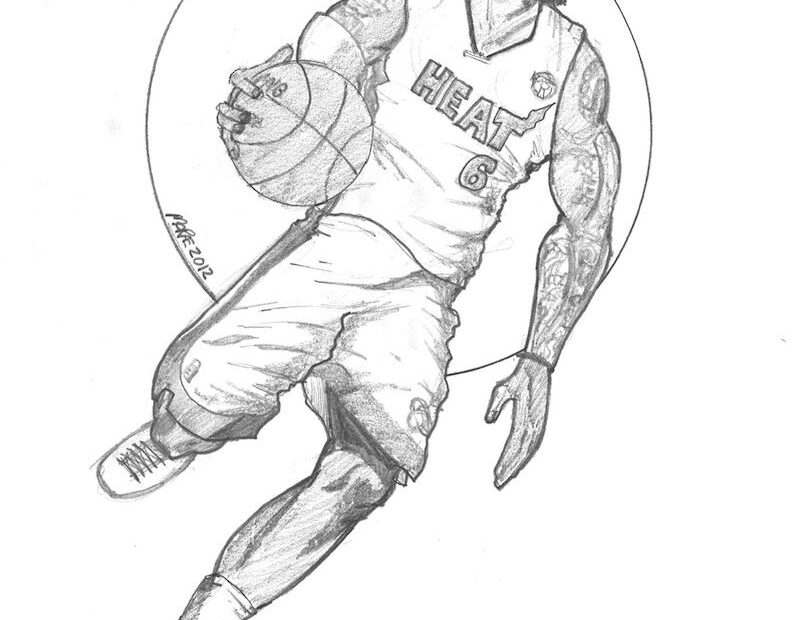 Coloring Pages Basketball Players Coloring Home