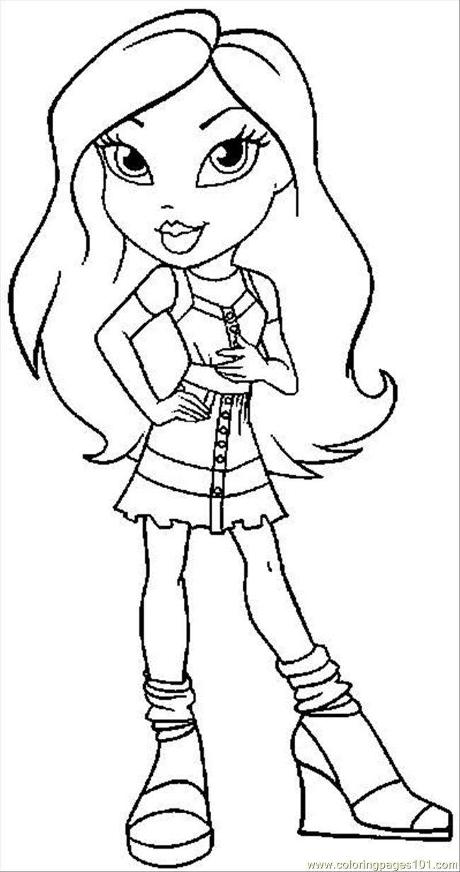 Bratz free coloring pages printable