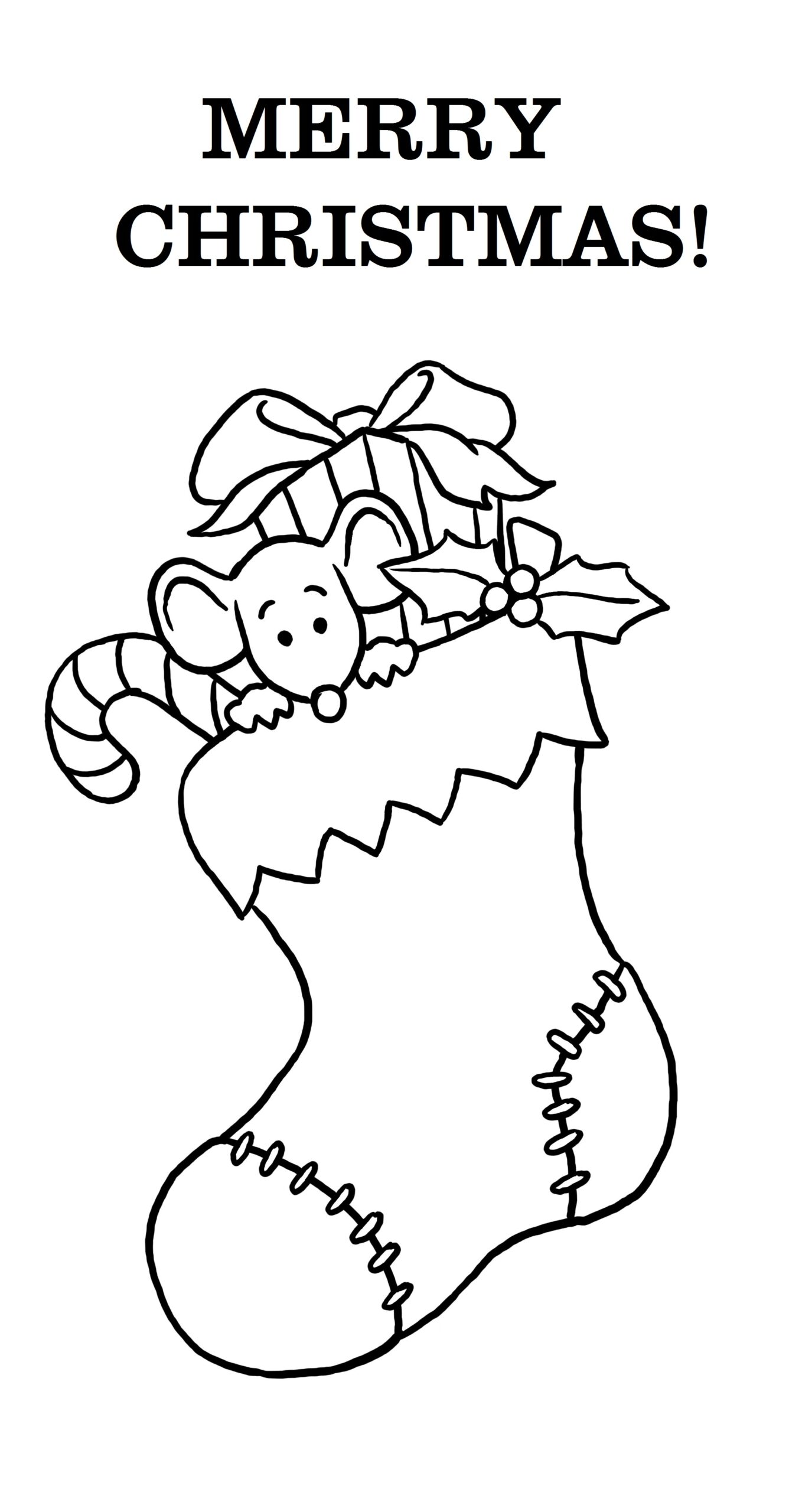 free christmas coloring page printable