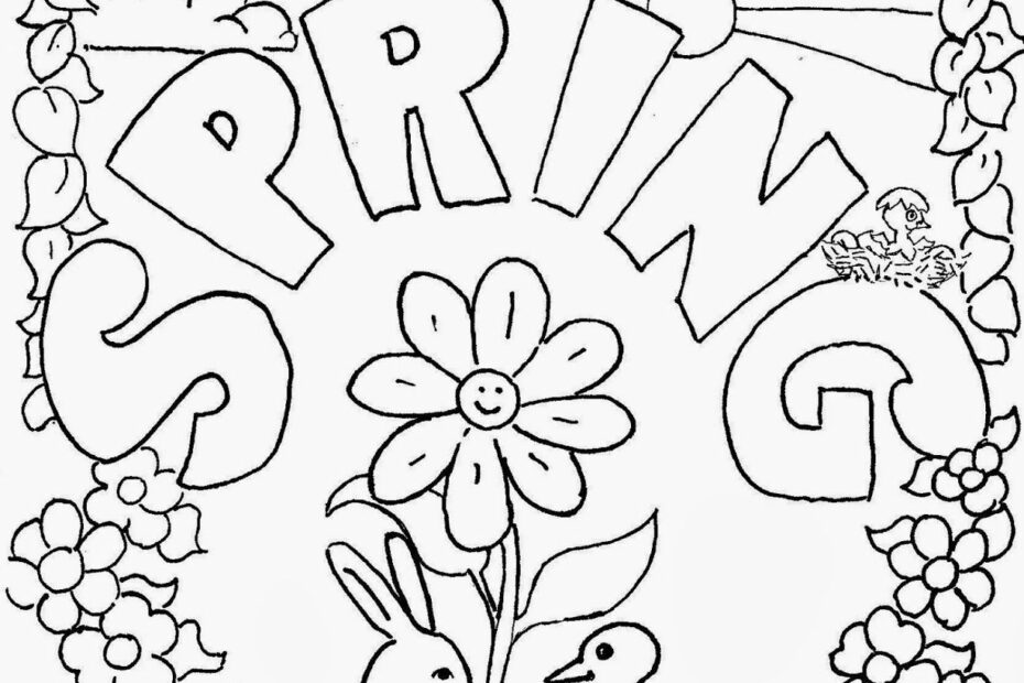 Coloring Pages Free For Kids Spring Time Coloring Home