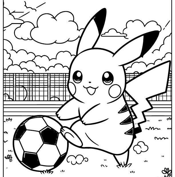 Coloring Pages Free Printable For Kids Coloriage Pikachu Coloriage