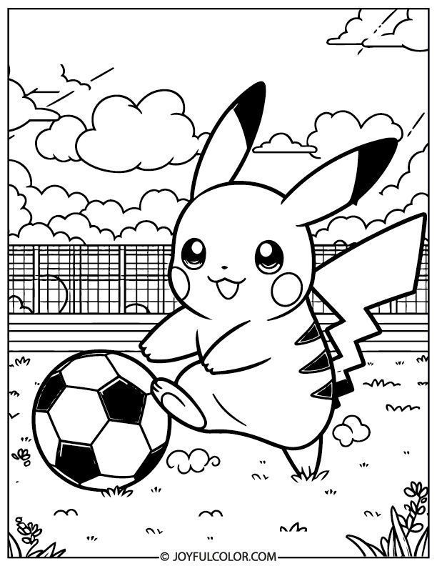 Coloring Pages Free Printable For Kids Coloriage Pikachu Coloriage 