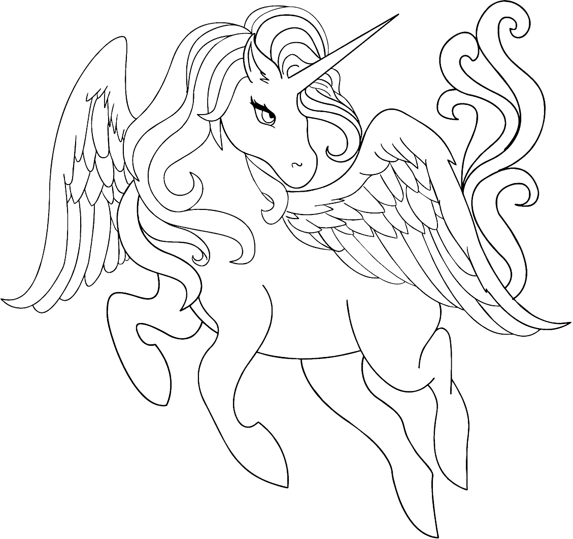 Coloring Pages Free Printable Unicorns Odholf