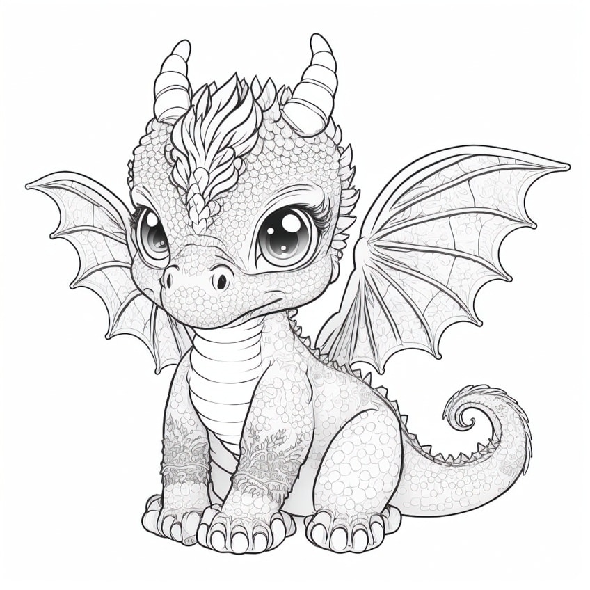 Coloring Pages Glamorous Dragon Coloring Page Cute Dr Vrogue co