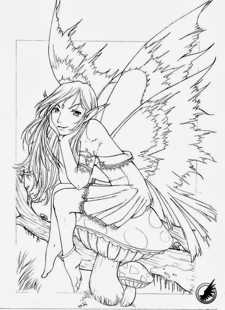exotic fairies coloring pages
