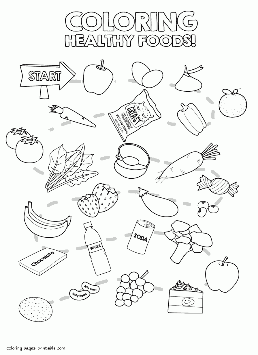 Coloring Pages Healthy And Unhealthy Food COLORING PAGES PRINTABLE COM Coloring Pages Healthy And Unhealthy Food COLORING PAGES PRINTABLE COM