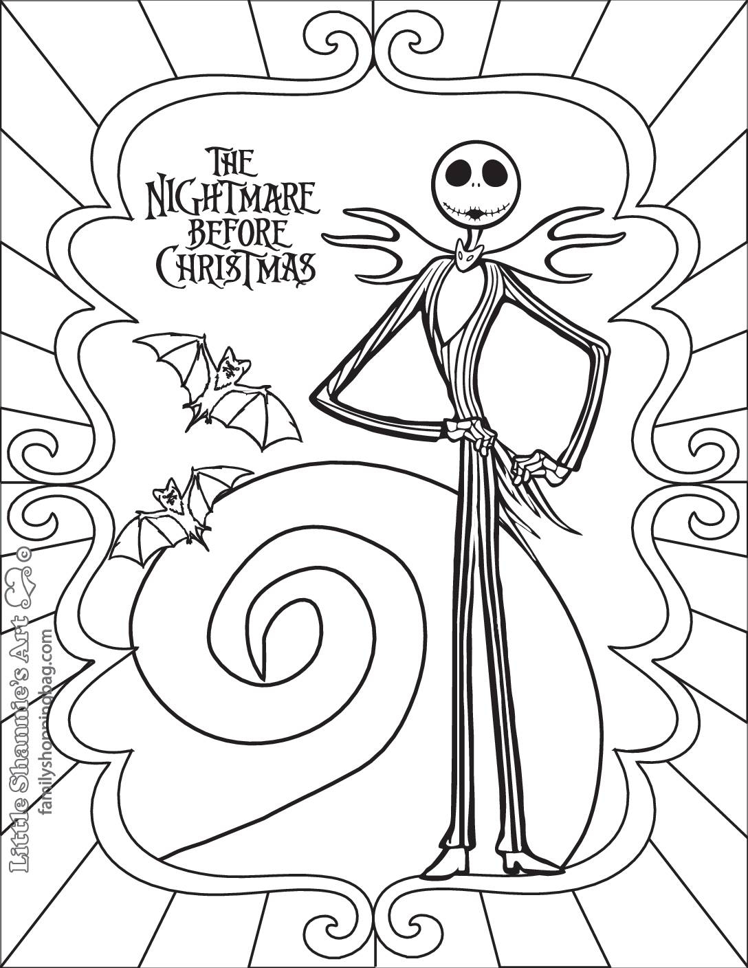 Coloring Pages Nightmare Before Christmas Coloring Pages Nightmare Before Christmas