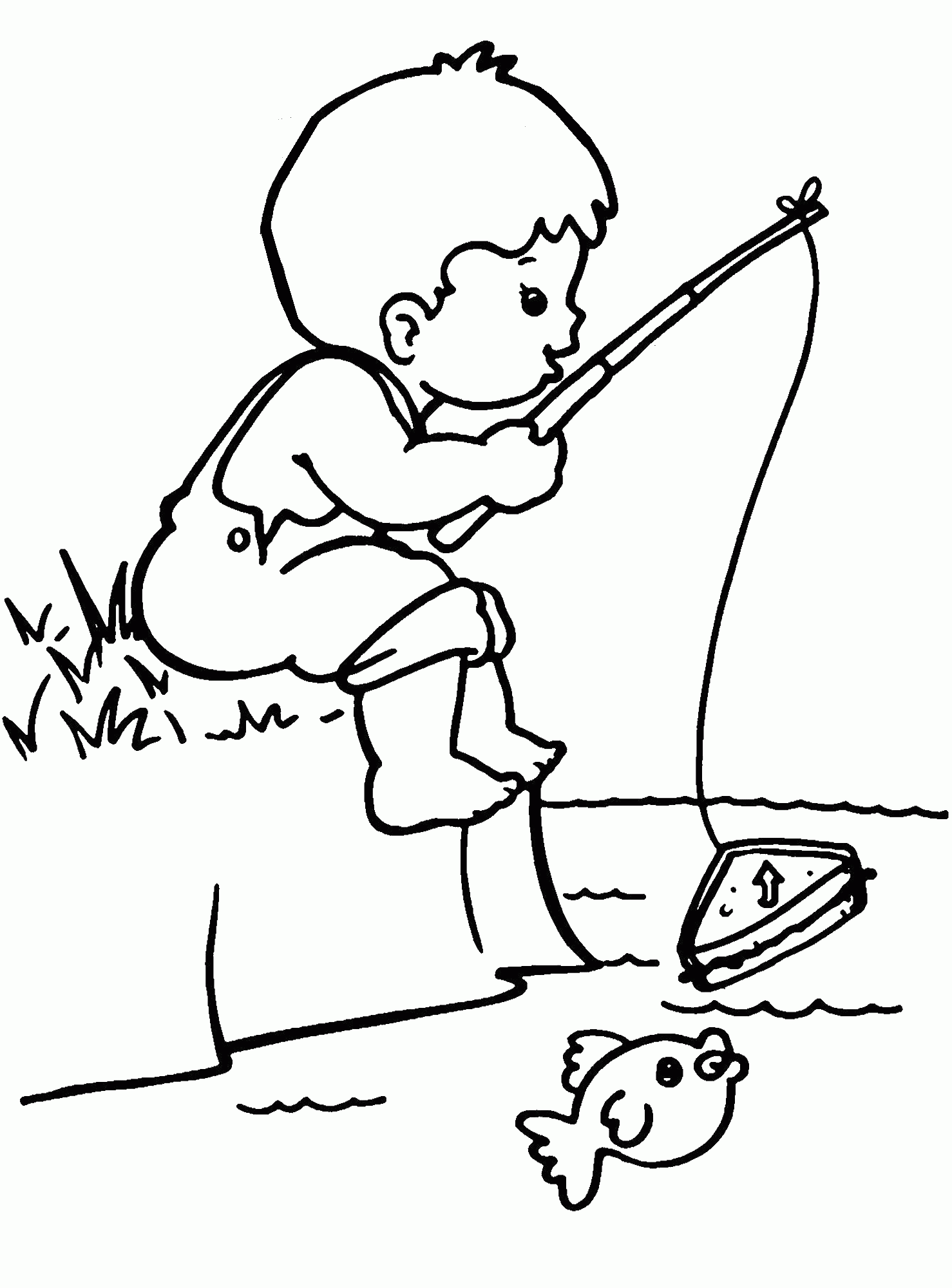 Coloring Pages Of Boy Fishing Coloring Home Coloring Pages Of Boy Fishing Coloring Home