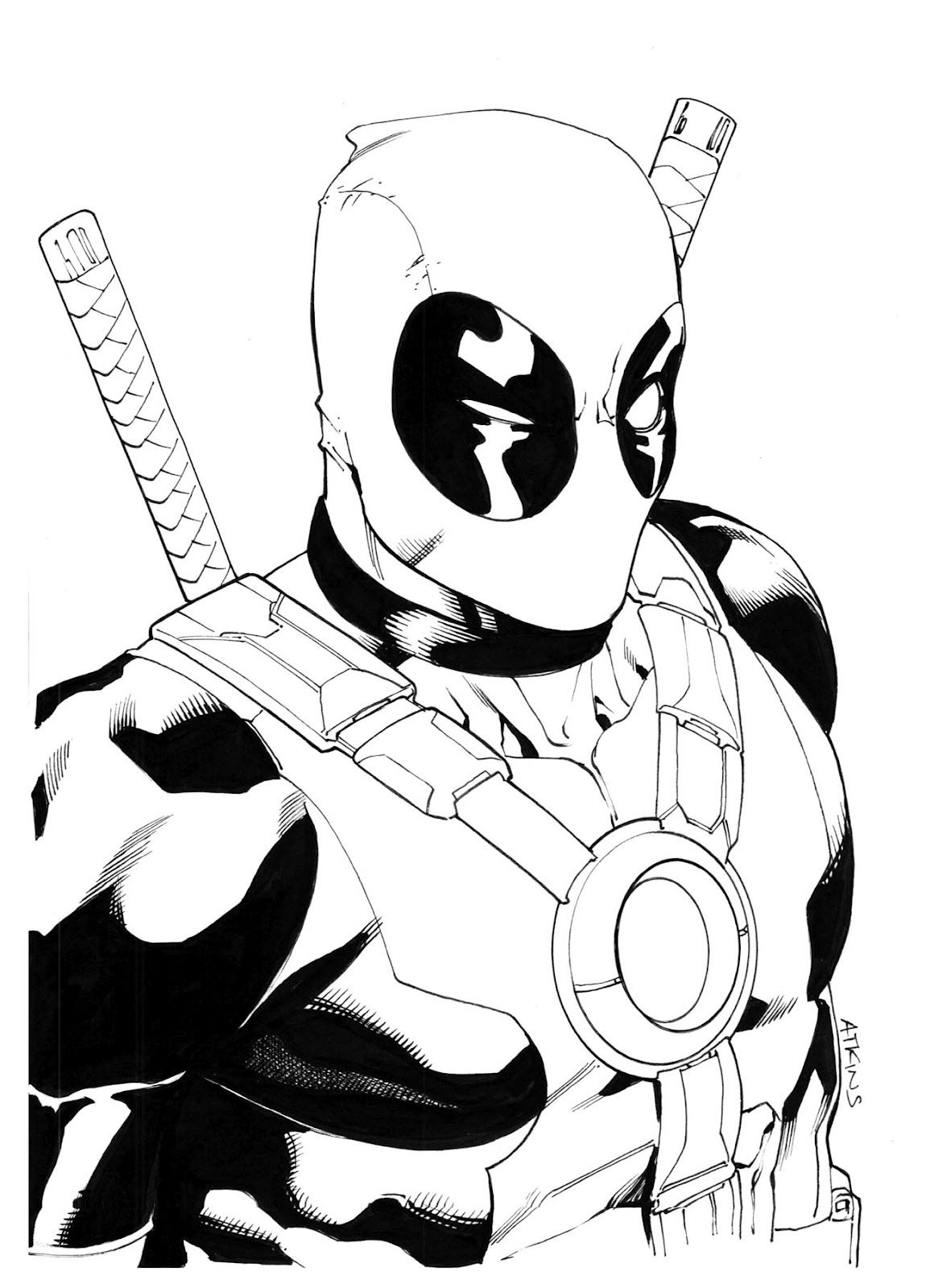 Deadpool mask coloring pages Deadpool mask coloring pages