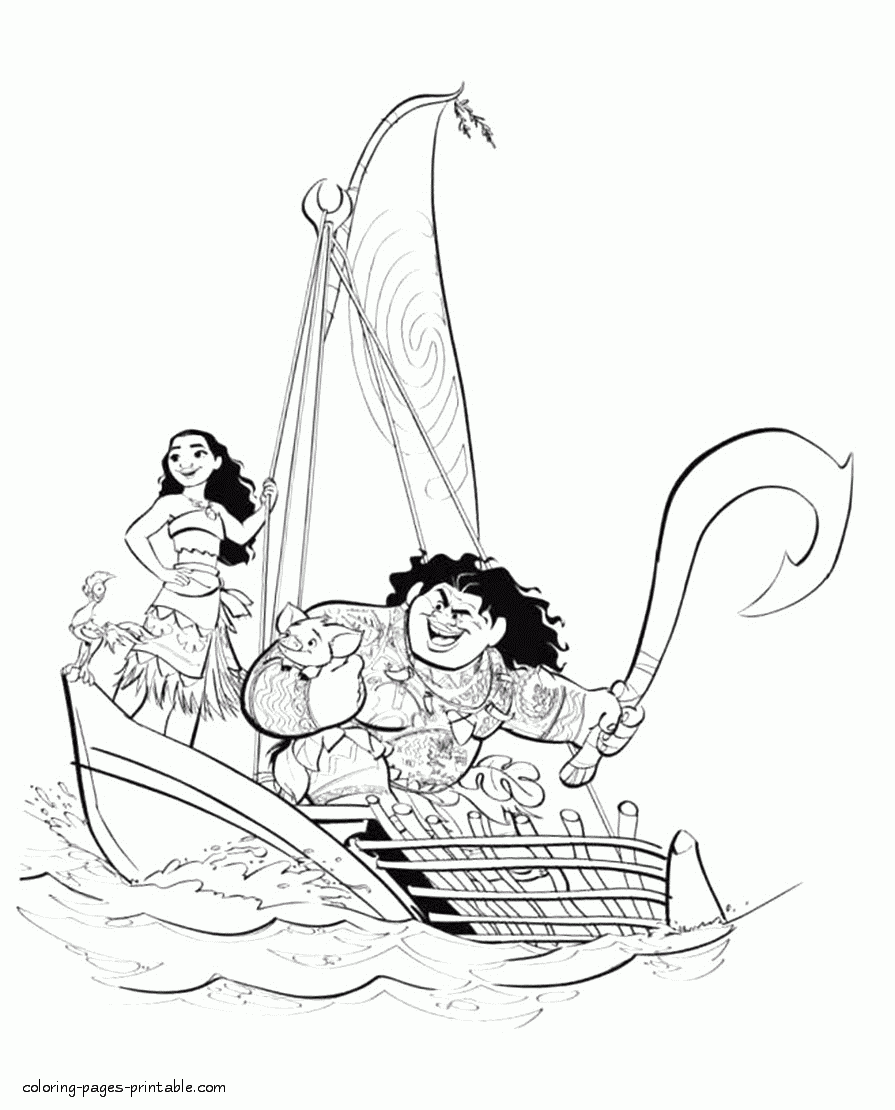 Coloring Pages Of Moana Cartoon COLORING PAGES PRINTABLE COM