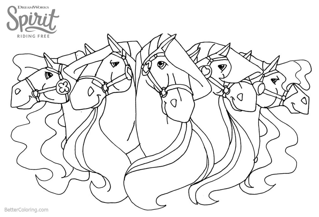 Coloring Pages Of Spirit Riding Free Horses Free Printable Coloring Pages