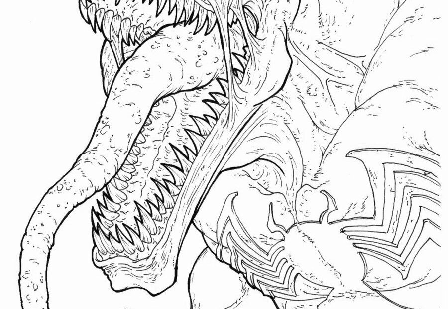 Coloring Pages Of Venom Coloring Home