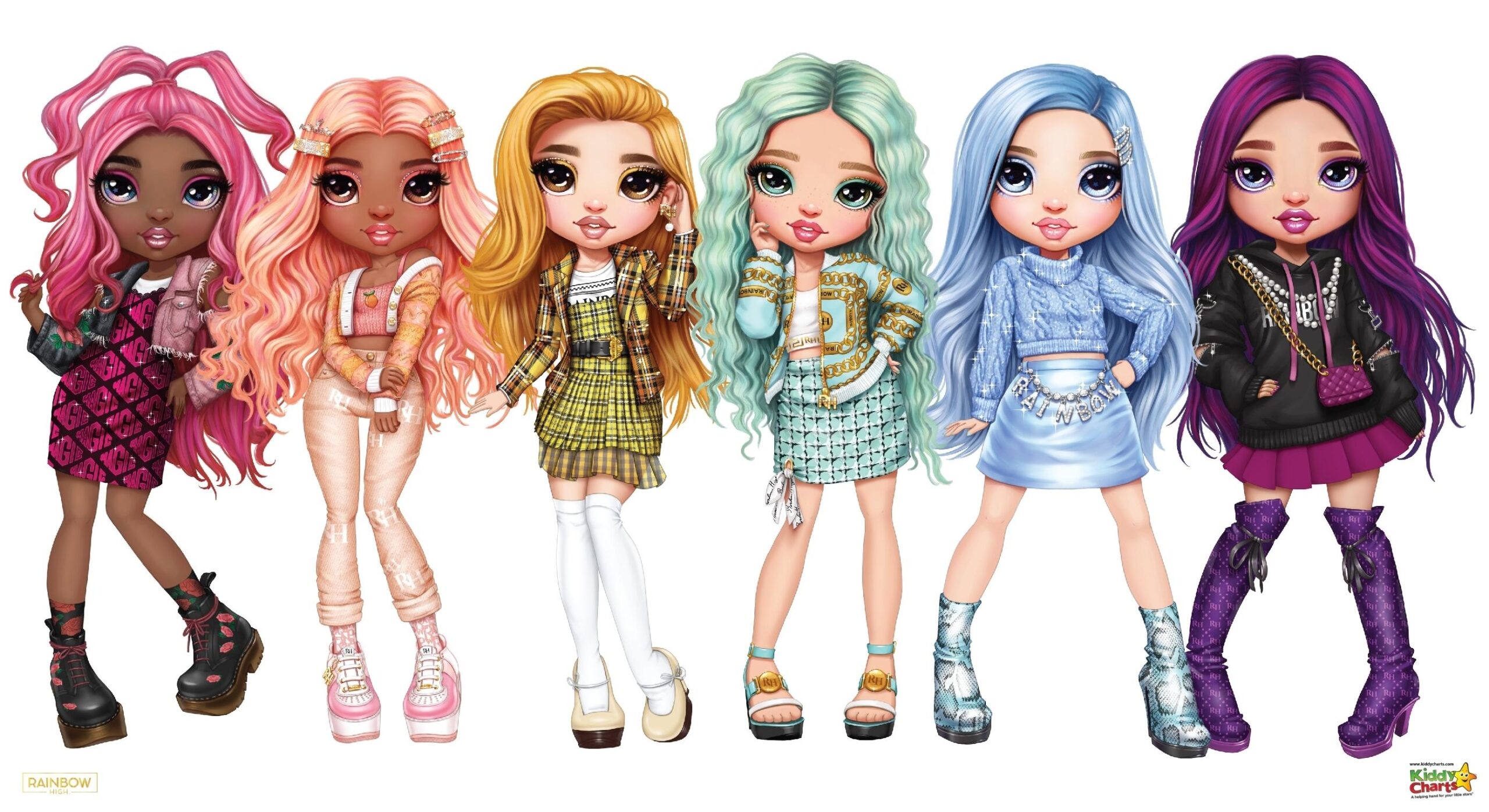 rainbow high doll coloring pages