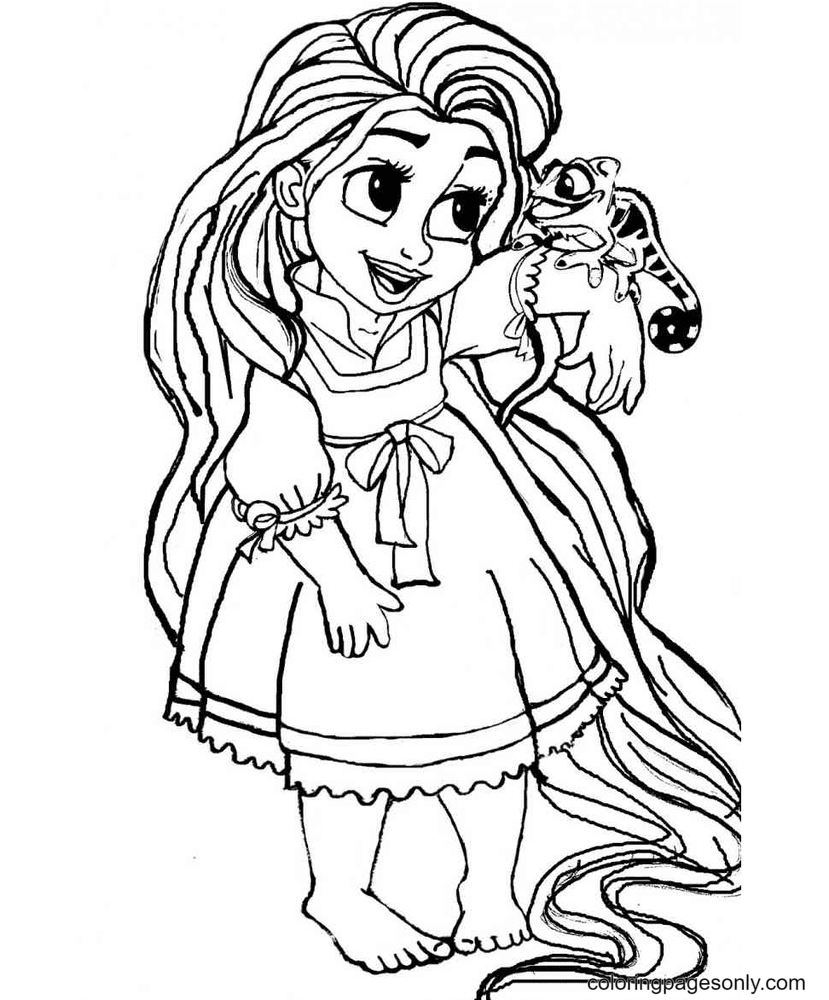 free printable rapunzel coloring pages