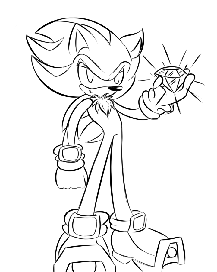 shadow hedgehog coloring pages