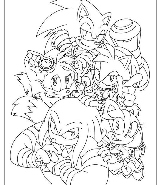 Coloring Pages Sonic Characters Coloring Book