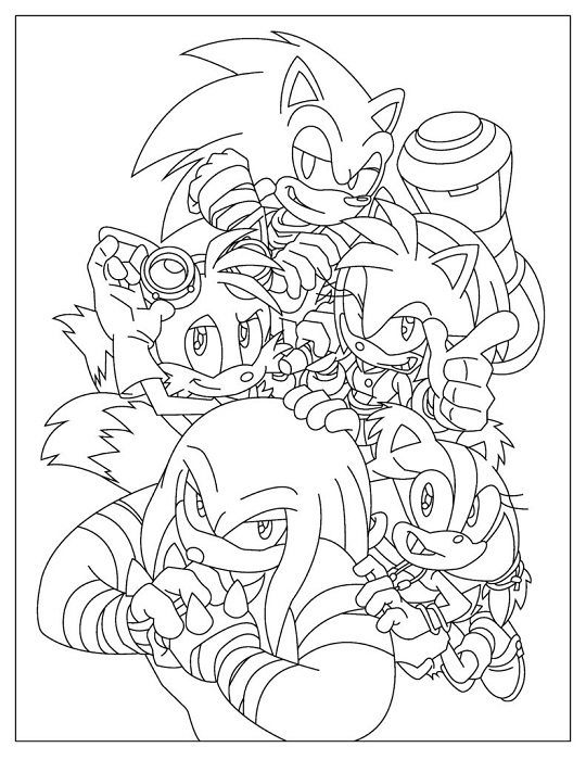 Coloring Pages Sonic Characters Coloring Book 