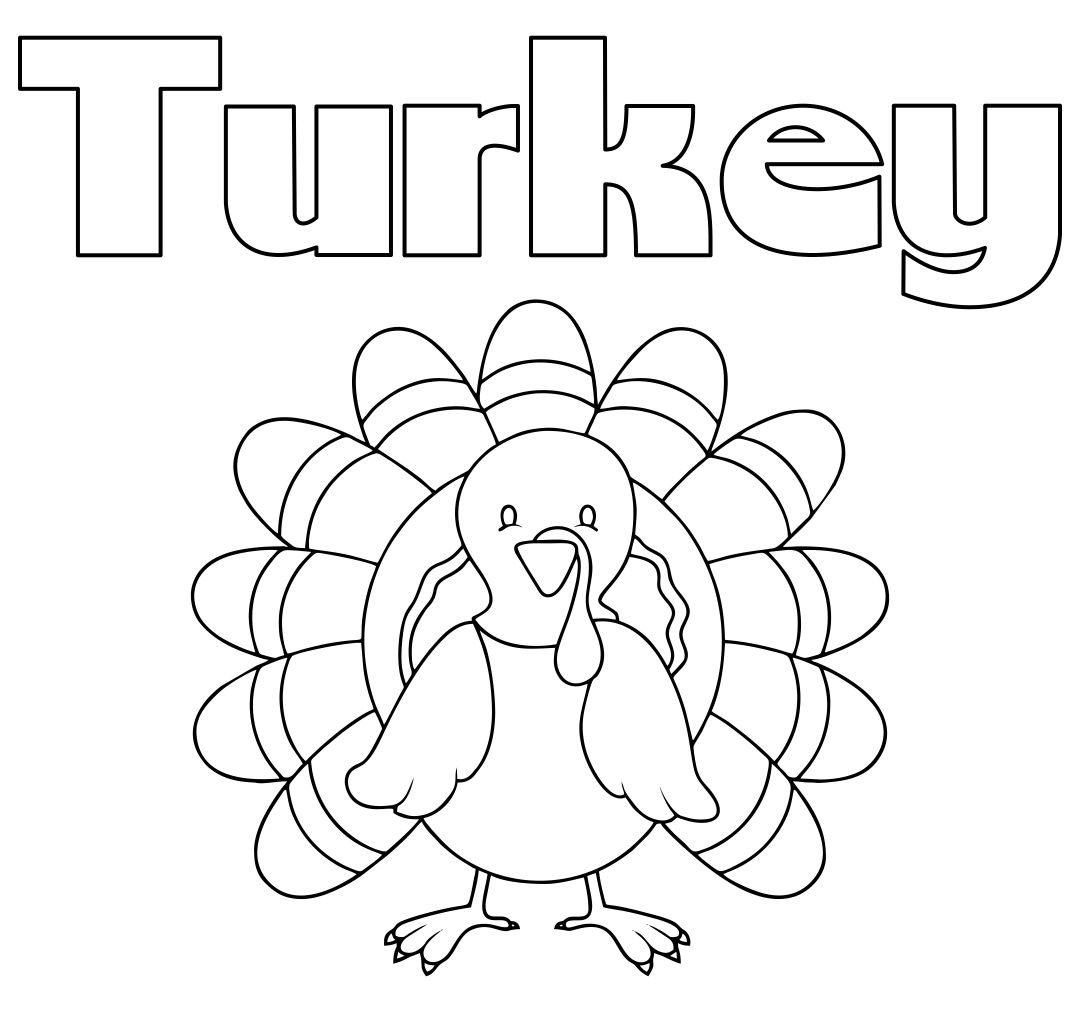 Coloring Pages Turkey Printable Thanksgiving Turkey Coloring Pages To 