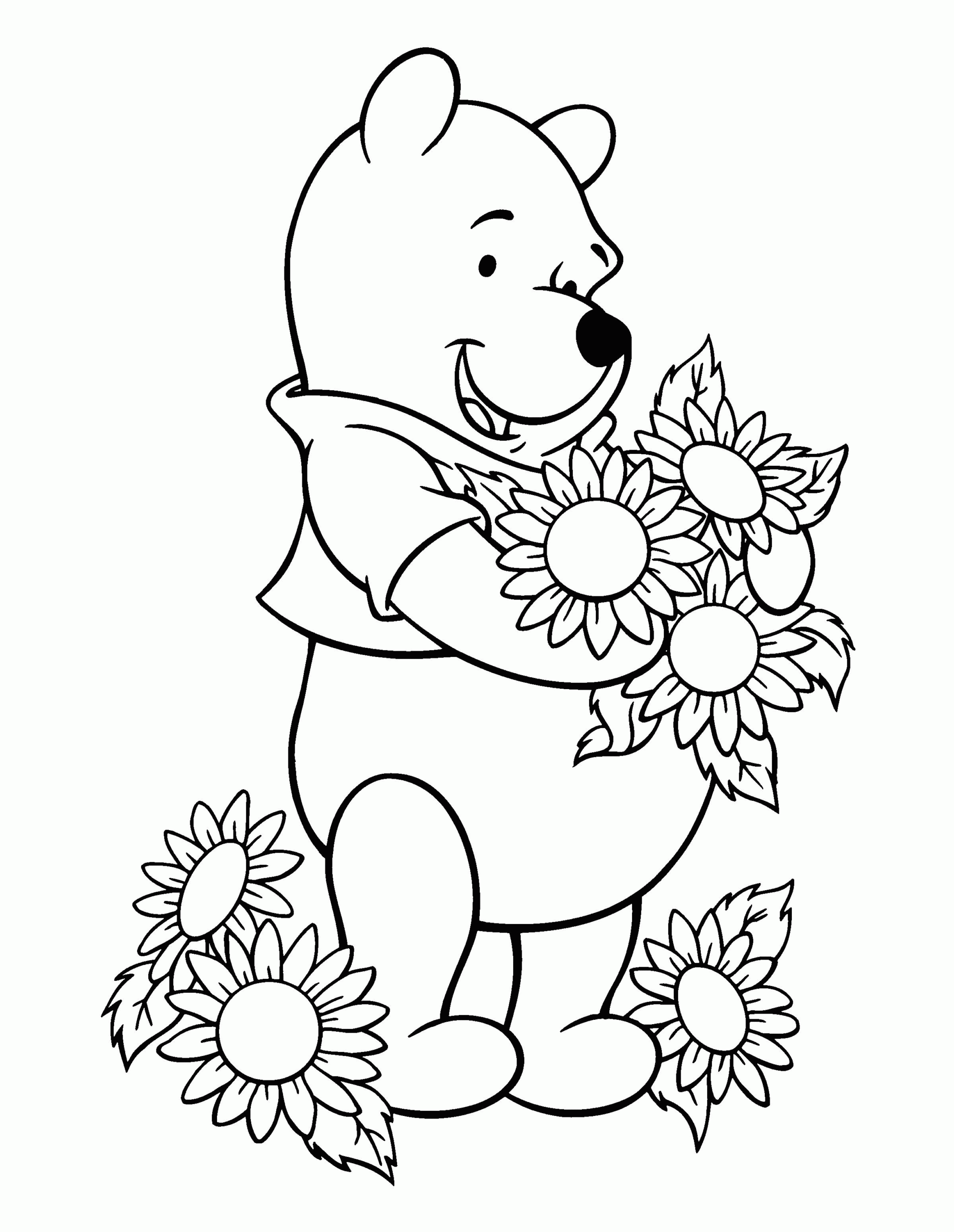 free printable Pooh coloring pages