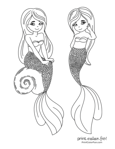 Coloring Pics Of Mermaids