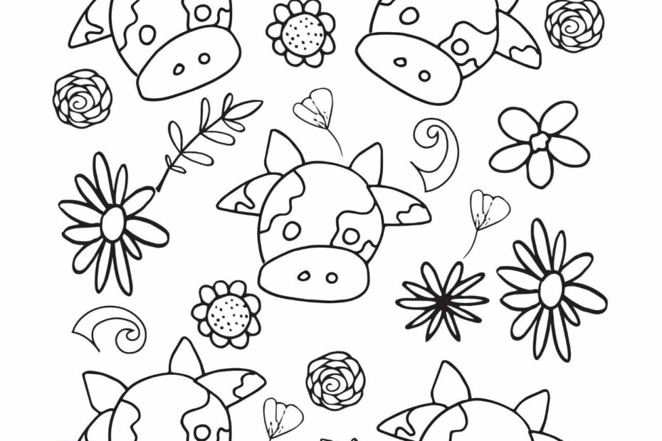 Coloring Sheet Cow Spots Free Printable Free Coloring Sheet