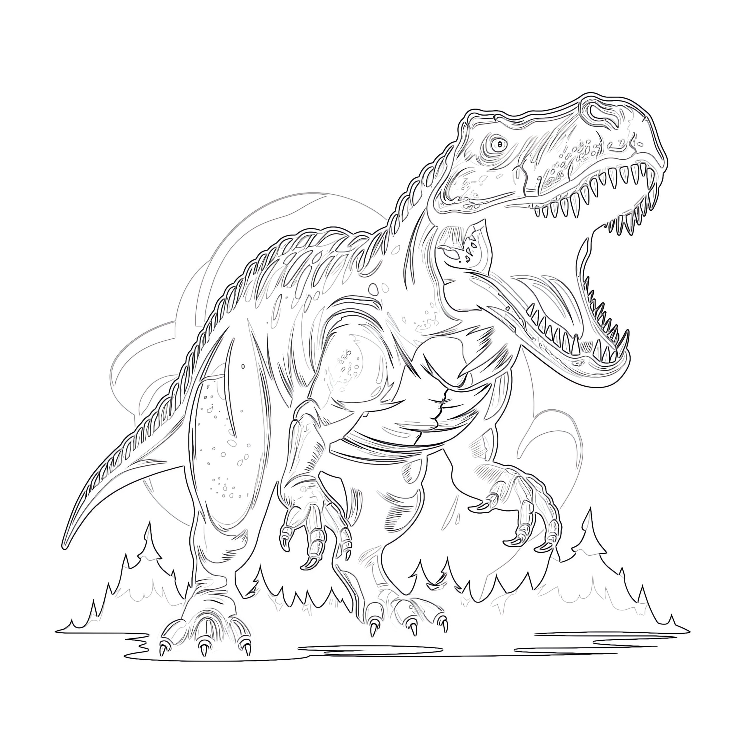 printable t rex for coloring
