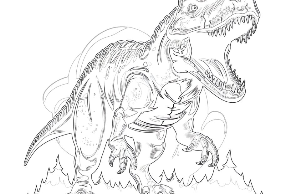 Coloring Tyrannosaurus Rex Infoupdate