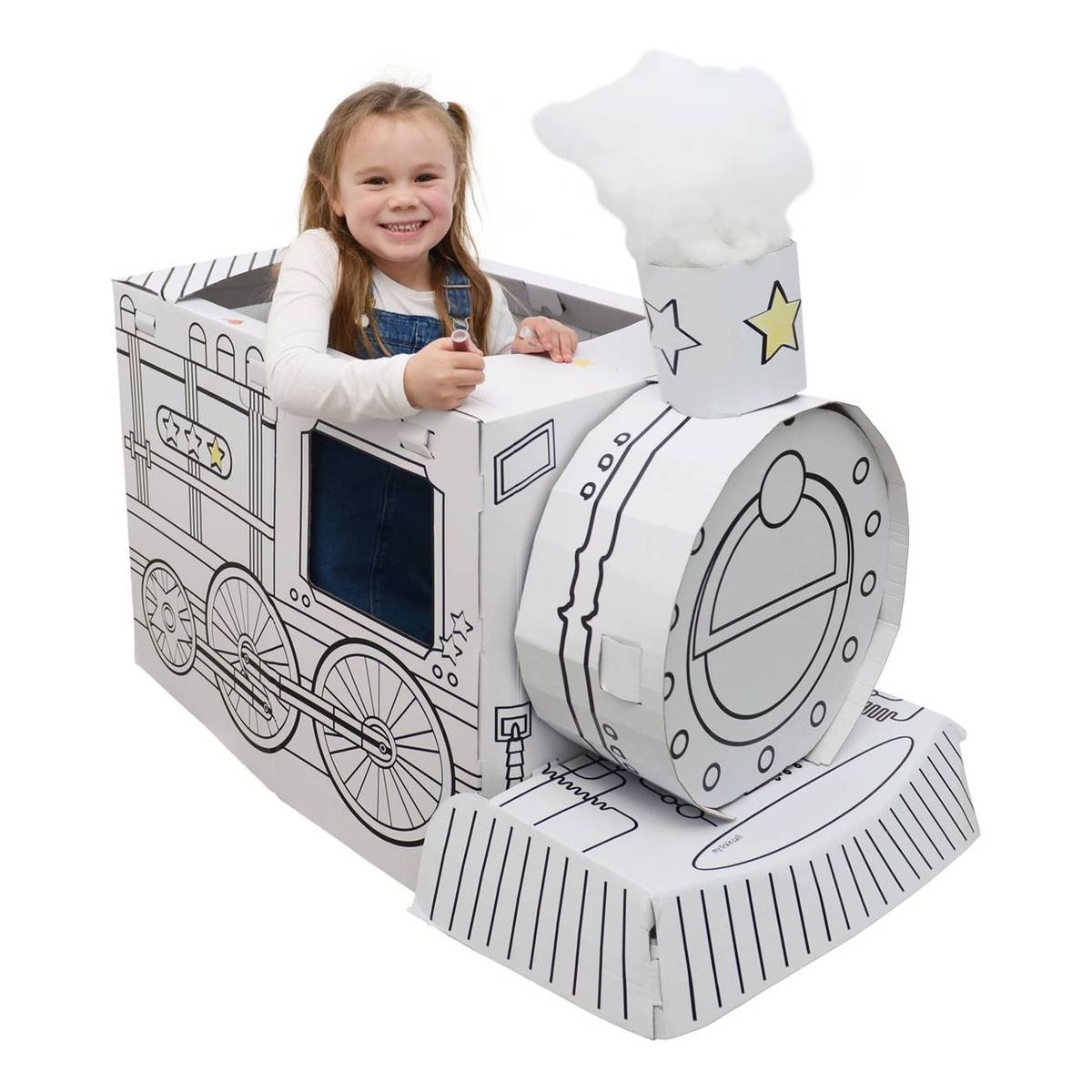 Colour In Cardboard Train 102cm Hobbycraft