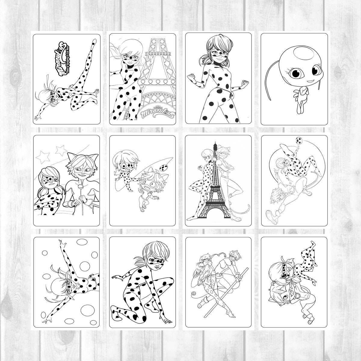 Colouring Book With Pencils Crayons Miraculous Ladybug Kimmi 10 