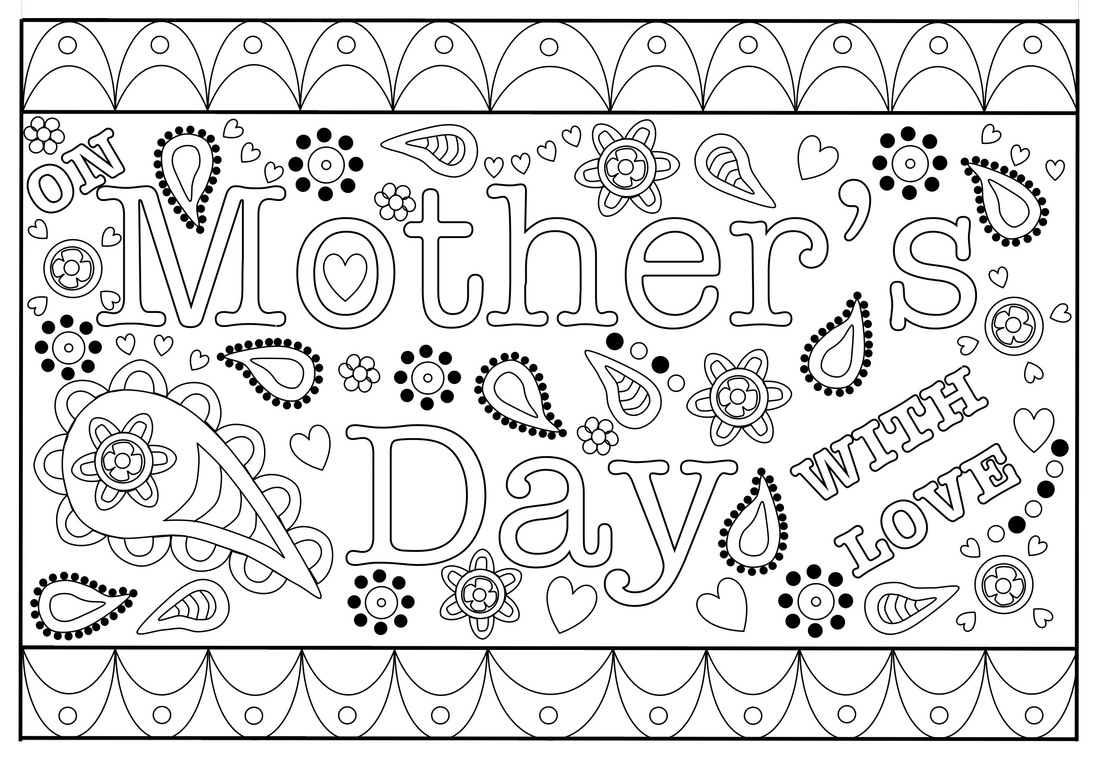Colouring Mothers Day Card Free Printable Template Colouring Mothers Day Card Free Printable Template