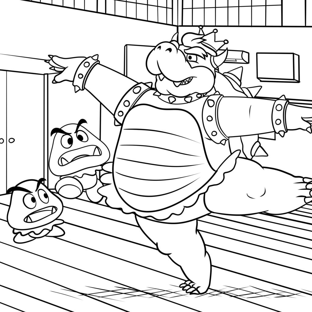 Super Mario colouring printable