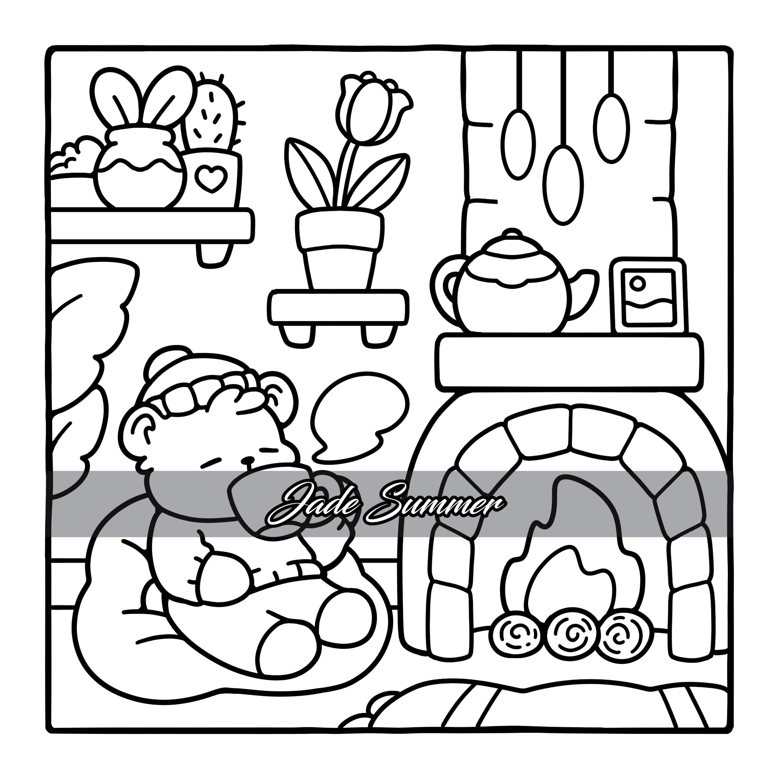 Comfy And Cozy Coloring Book 2nd Edition Jade Summer