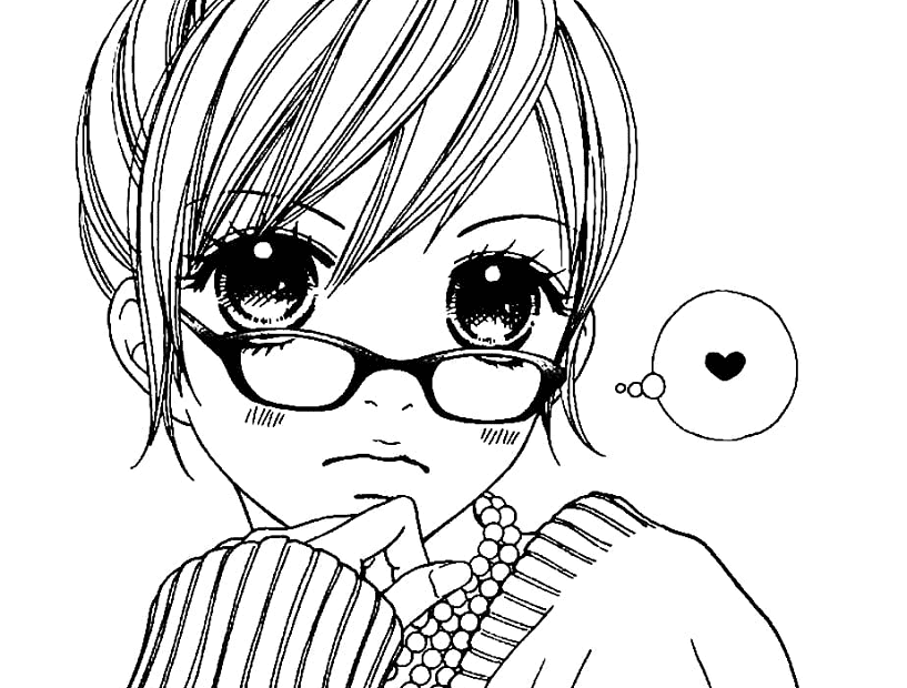 Cool Anime Girl Coloring Page Free Printable Coloring Pages For Kids