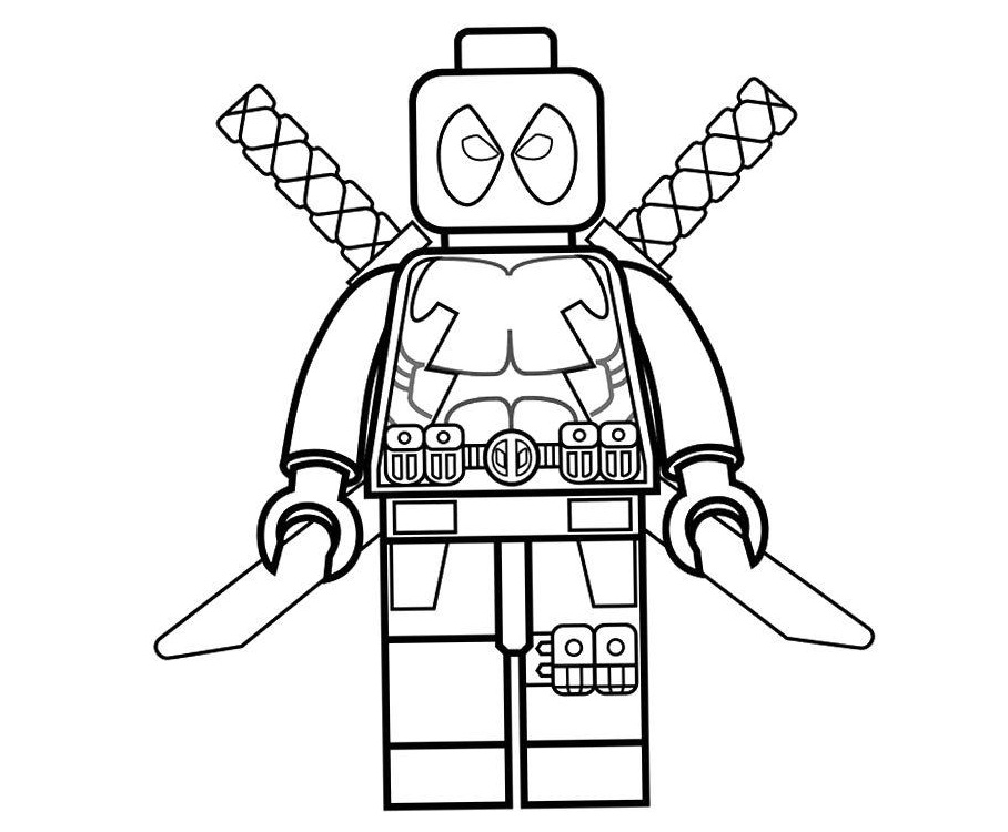 Deadpool free coloring page Deadpool free coloring page