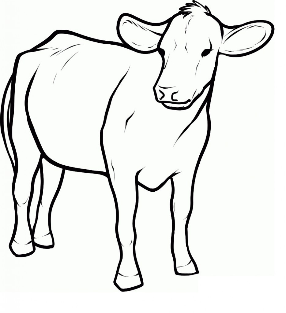 Cow Coloring Page For Kids Image Animal Place Cow Coloring Page For Kids Image Animal Place