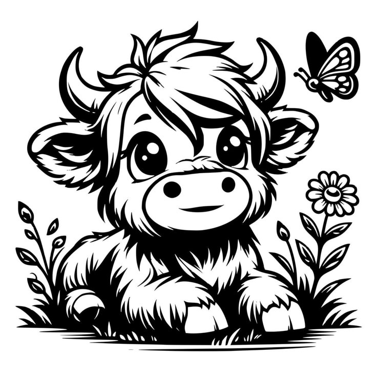 Cow Coloring Page For Kids Cow Coloring Page For Kids