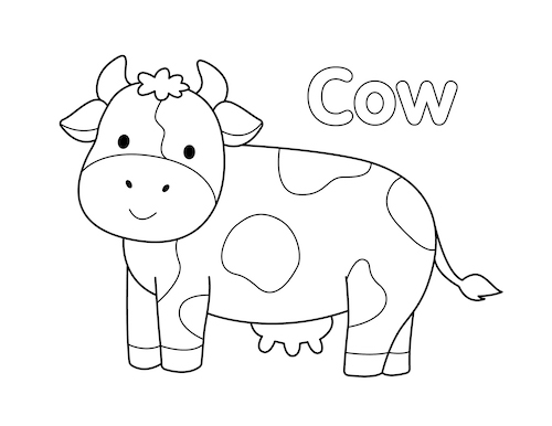 Cow Coloring Page Little Bee Family Cow Coloring Page Little Bee Family