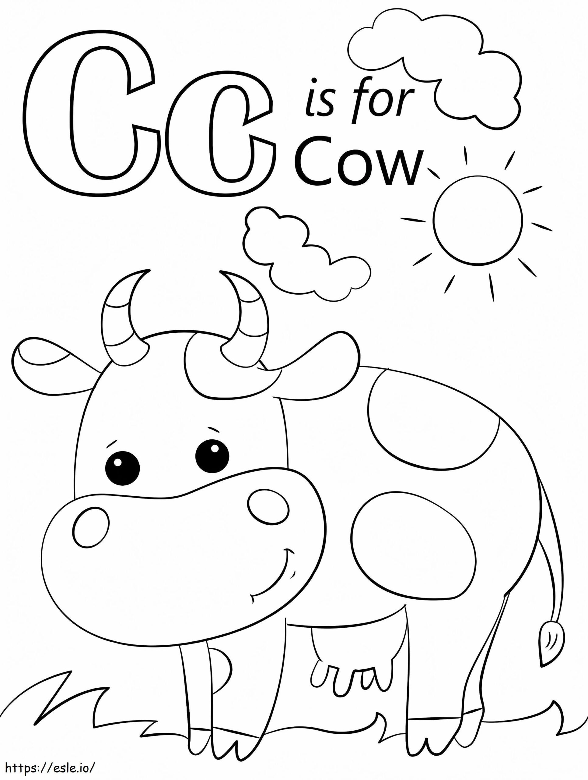free letter c coloring page