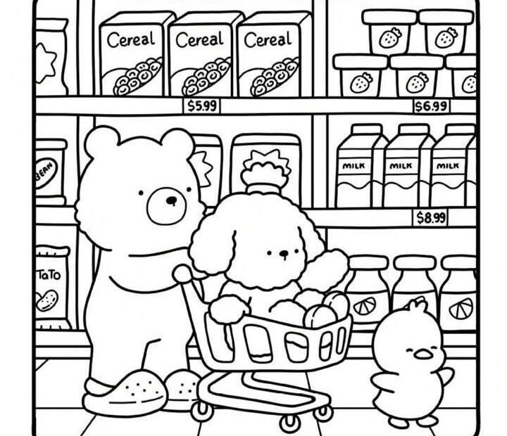 Cozy Friends Coloring Book For Adults And Teens Featuring Super Cute