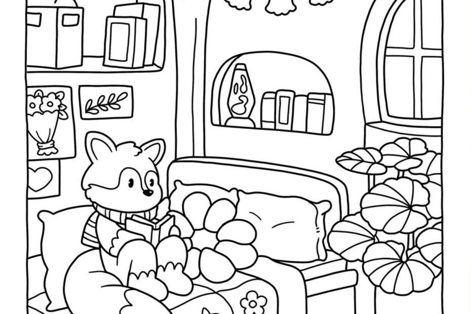 Cozy Spaces Cute Animal Corners Coloring Book By Coco Wyo 18