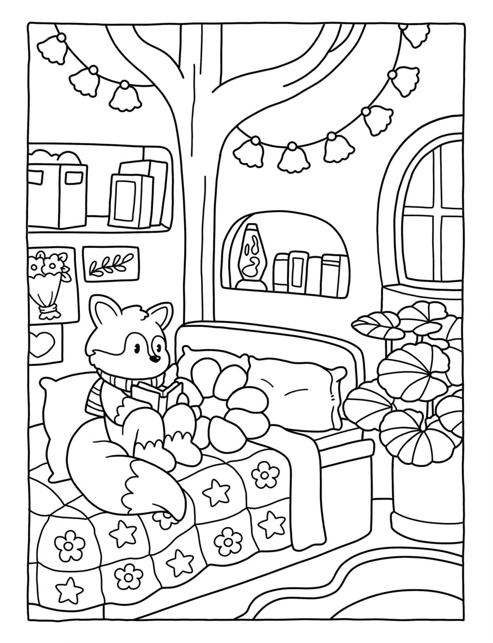 Cozy Spaces Cute Animal Corners Coloring Book By Coco Wyo 18 Cozy Spaces Cute Animal Corners Coloring Book By Coco Wyo 18
