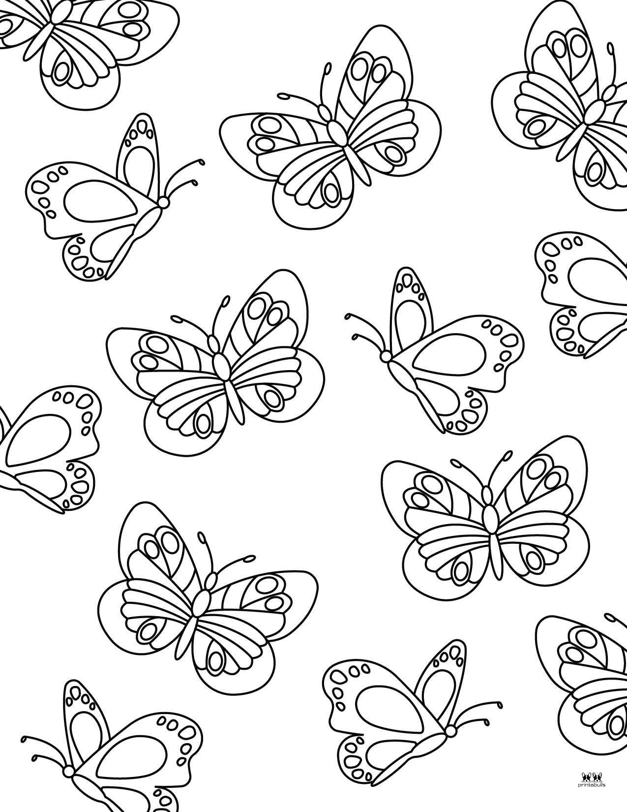 Free Butterfly Coloring