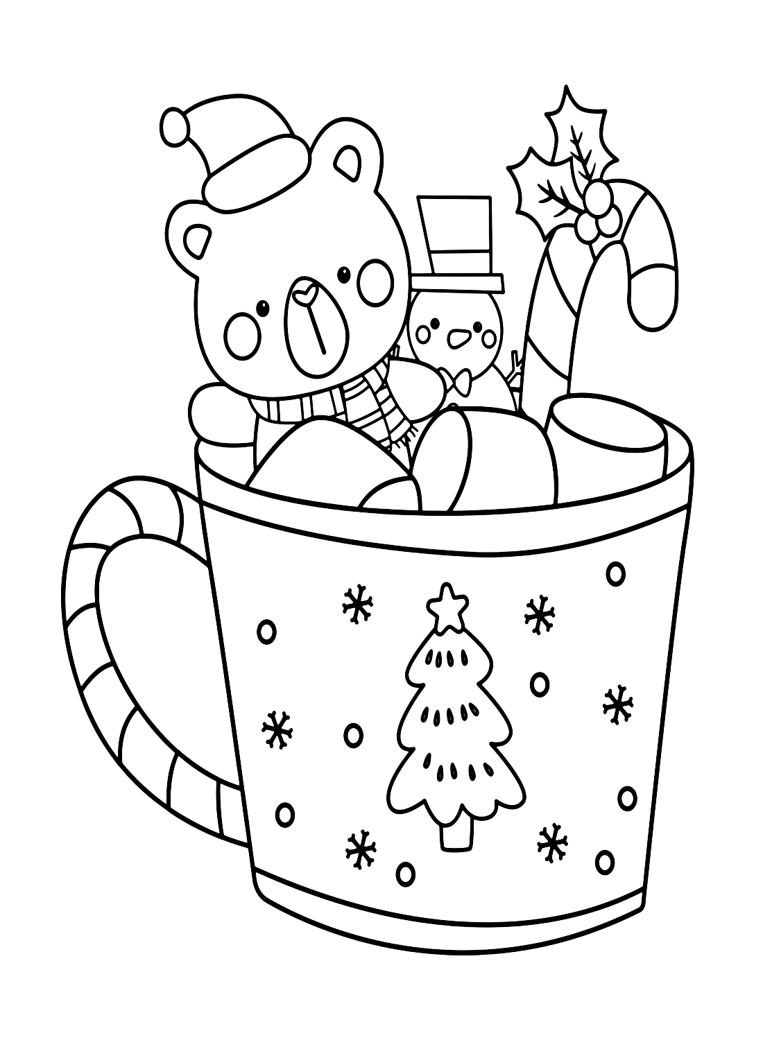 aesthetic christmas coloring pages