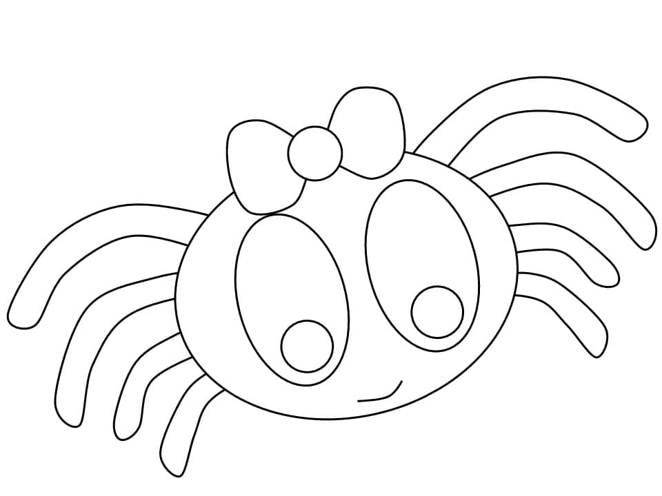 printable spider coloring page