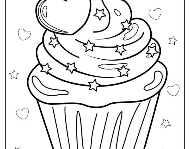 Cupcake Coloring Page Free Printable Coloring Pages 49 OFF