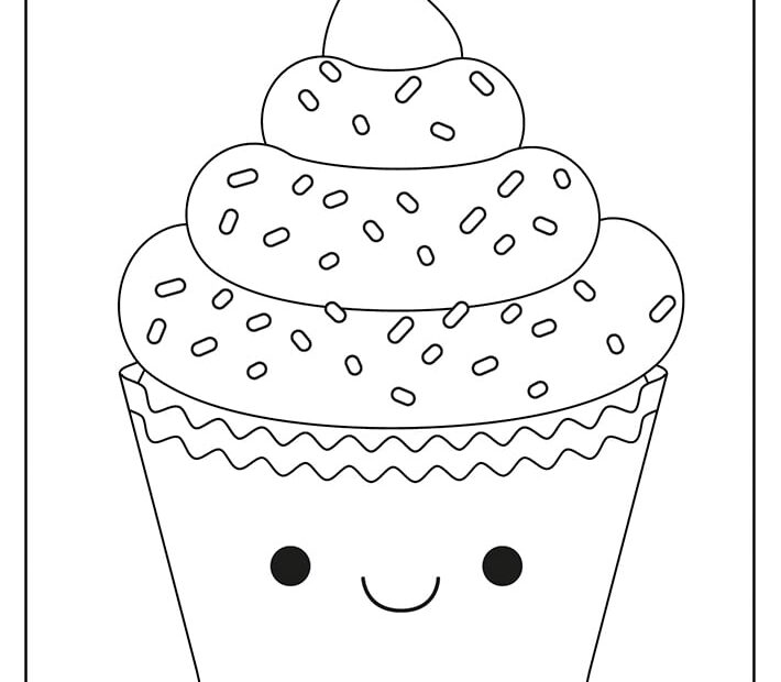 Cupcake Colouring Pages Printable Free Printable Templates