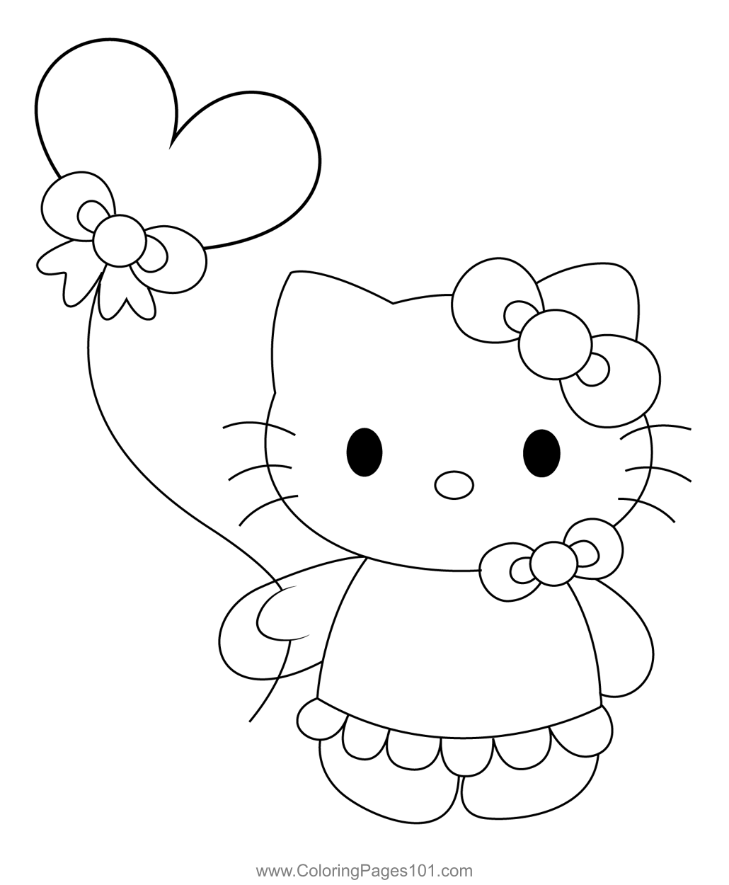 hello kitty coloring pages printable